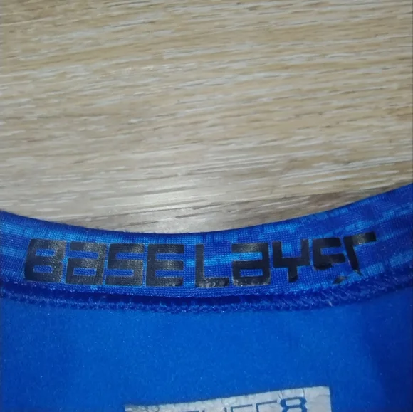 Base Layer 8 Performance Qwick-Dry Men XL Blue Long-Sleeve Fitness Shirt - Picture 13 of 14